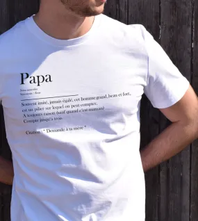 T-shirt 100% Coton bio - Papa définition