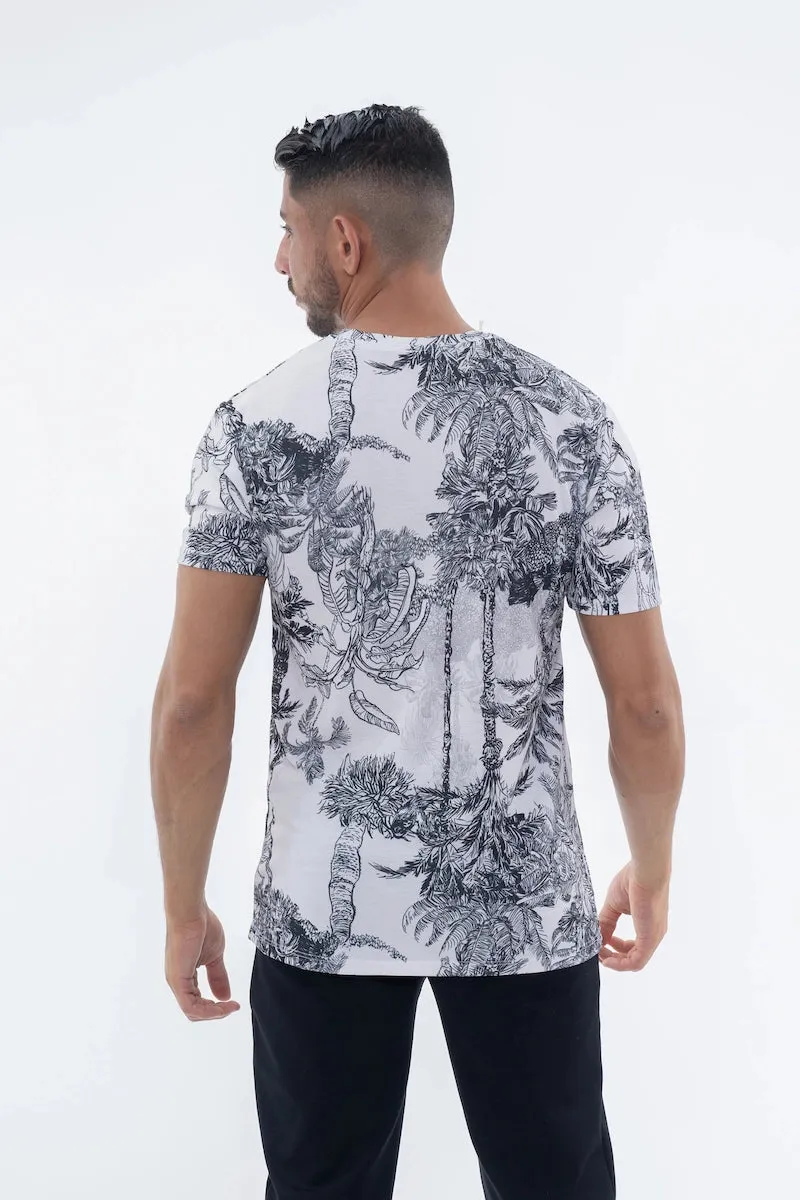 T-shirt aux motifs nature