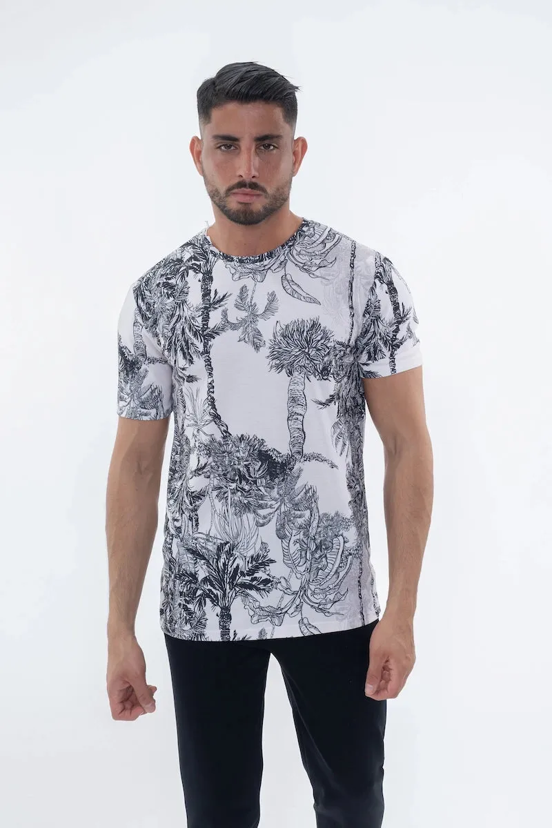 T-shirt aux motifs nature