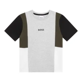 T-SHIRT BOSS ENFANT GRIS