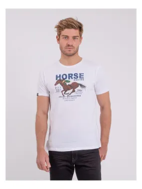 T-shirt col rond pur coton NEDER - Blanc