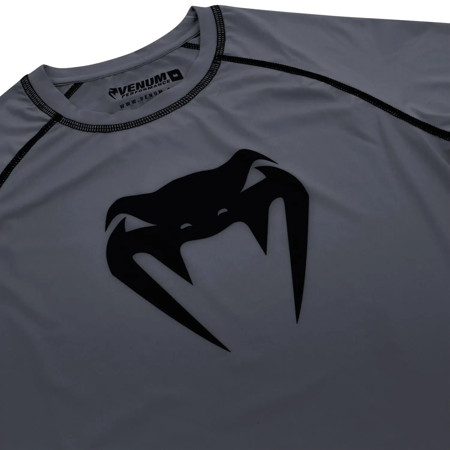 T-shirt de compression Venum Contender 3.0 - Manches courtes - Gris chiné/Noir