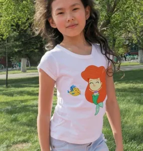 T-shirt La Petite Sirène - Ariel + Polochon | Grafitee