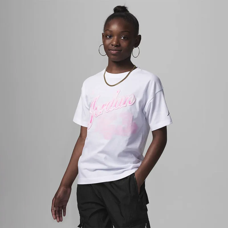 T-shirt manches courtes Fille Jordan Sky Rookie - Blanc