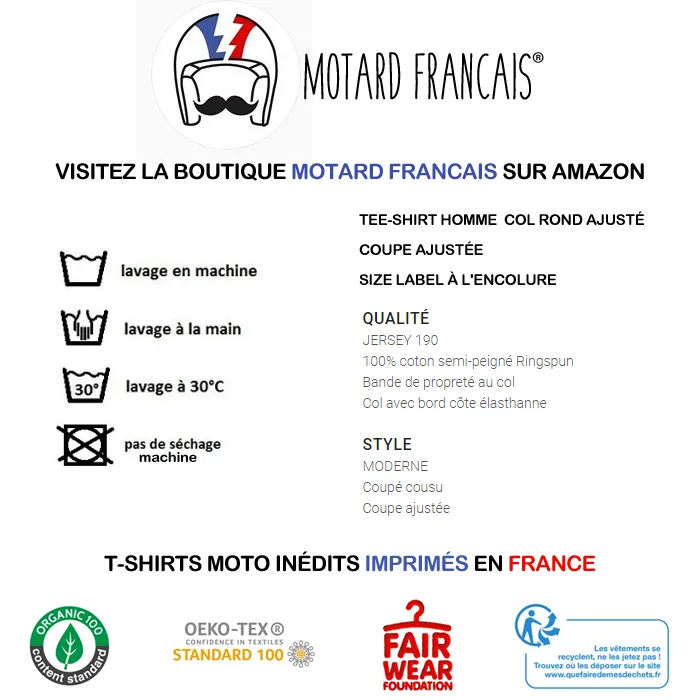 T-Shirt Moto Noir Homme | Ride Or Die | idée cadeau motard biker | manches courtes, coton