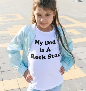 T-shirt My Dad is a Rock Star | Taille Enfants | Grafitee