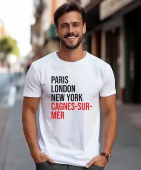 T-Shirt Paris London New York Cagnes-sur-Mer