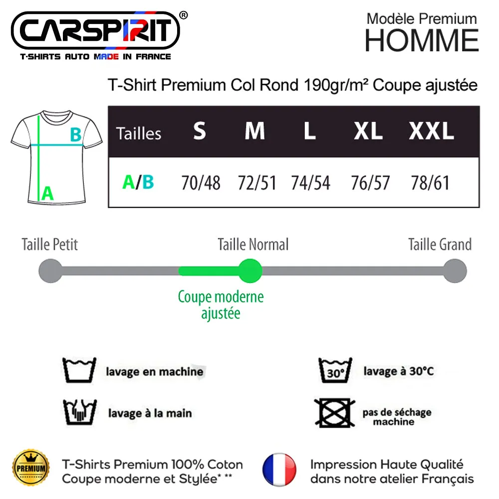 T-Shirt Premium illustré bmw m3 tokyo Fast Life | 100% coton, coupe régulière | idée cadeau fan voiture allemande