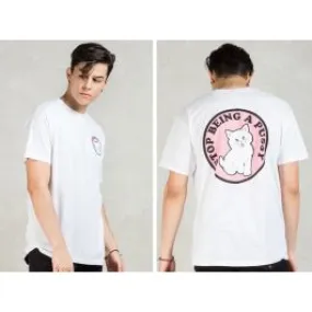 T shirt Swag Stop Being a Pussy Chat pour Homme ou Femme