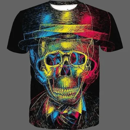 T-shirt tête de mort classe