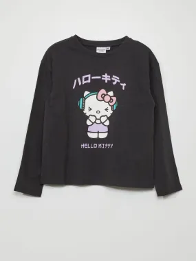 T-shirt 'Hello Kitty' - Gris