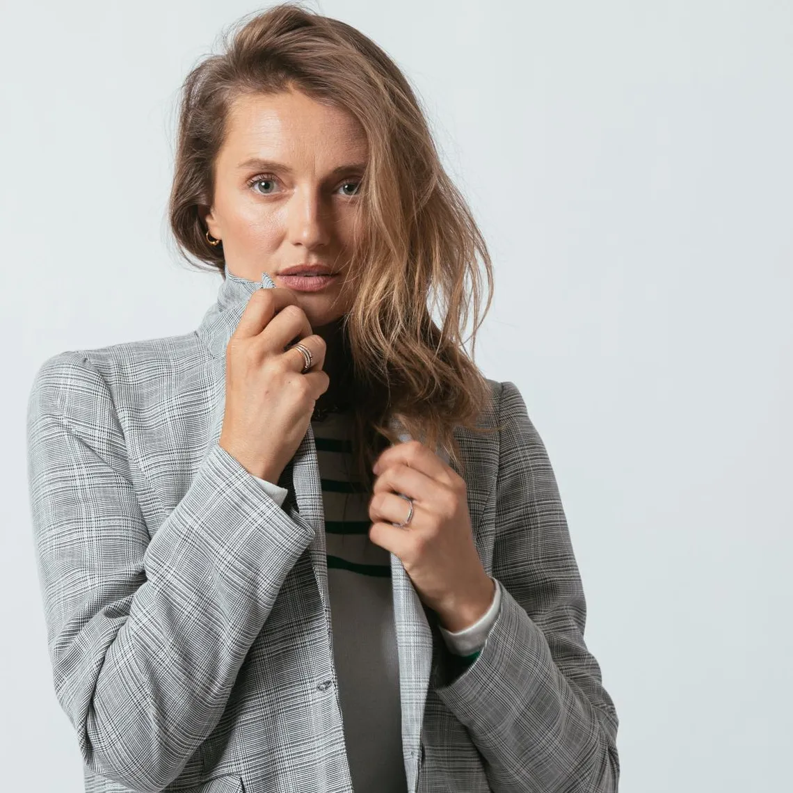 Tailleur veste à carreaux lurex Marie | Veste 3 SUISSES