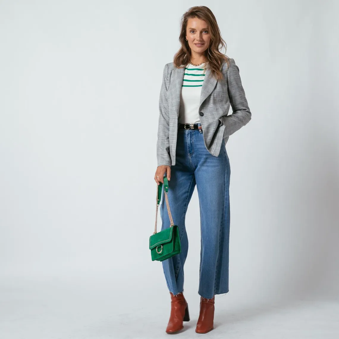 Tailleur veste à carreaux lurex Marie | Veste 3 SUISSES