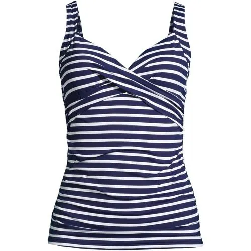Tankini Décolleté Croisé Résistant au Chlore, Femme Stature Petite