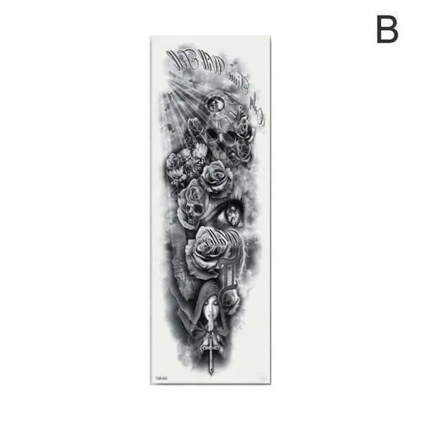 Tatoo temporaire bras entier tête de mort