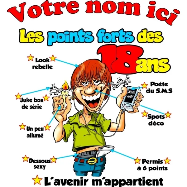 Tee Shirt Homme 18 ans