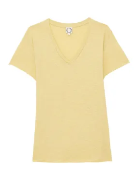 Tee shirt Katalina col V citron