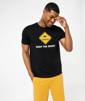 tee-shirt manches courtes imprime homme - roadsign noir tee-shirts