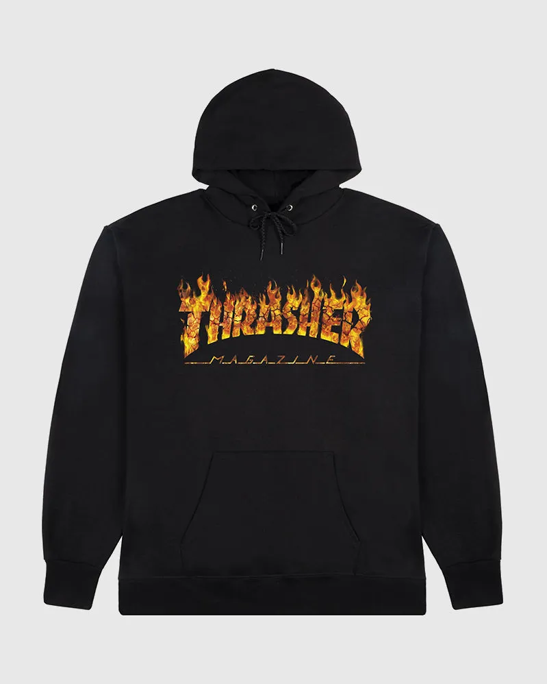 Thrasher Hoodie - Inferno - Black