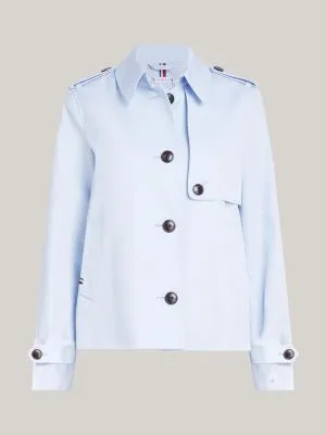 Trench-coat droit et court | Bleu | Tommy Hilfiger