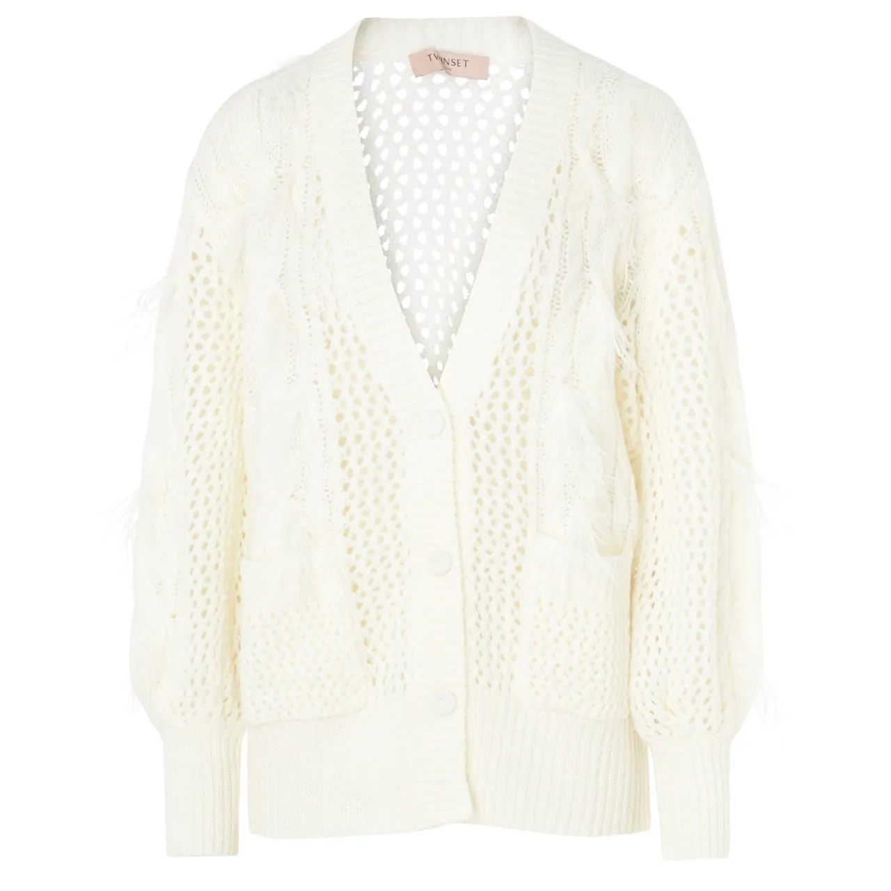 Twinset Cardigan blanc neige 