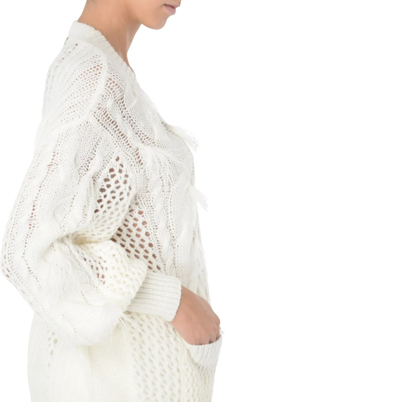 Twinset Cardigan blanc neige 