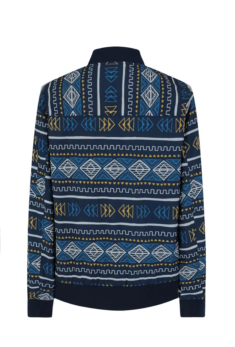 Veste bombers fine à motifs géometriques