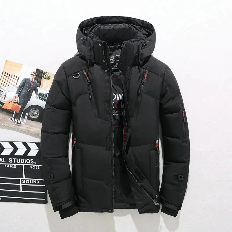 Veste bouffante pour hommes avec capuche et poches multiples