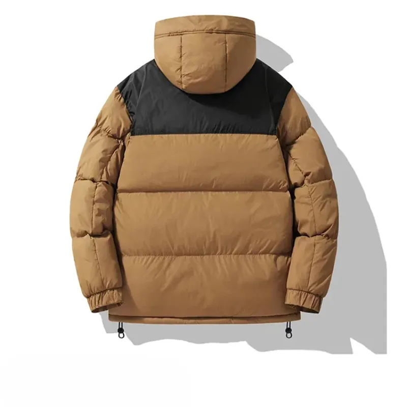 Veste bouffante pour hommes avec grande capuche et poches zippées