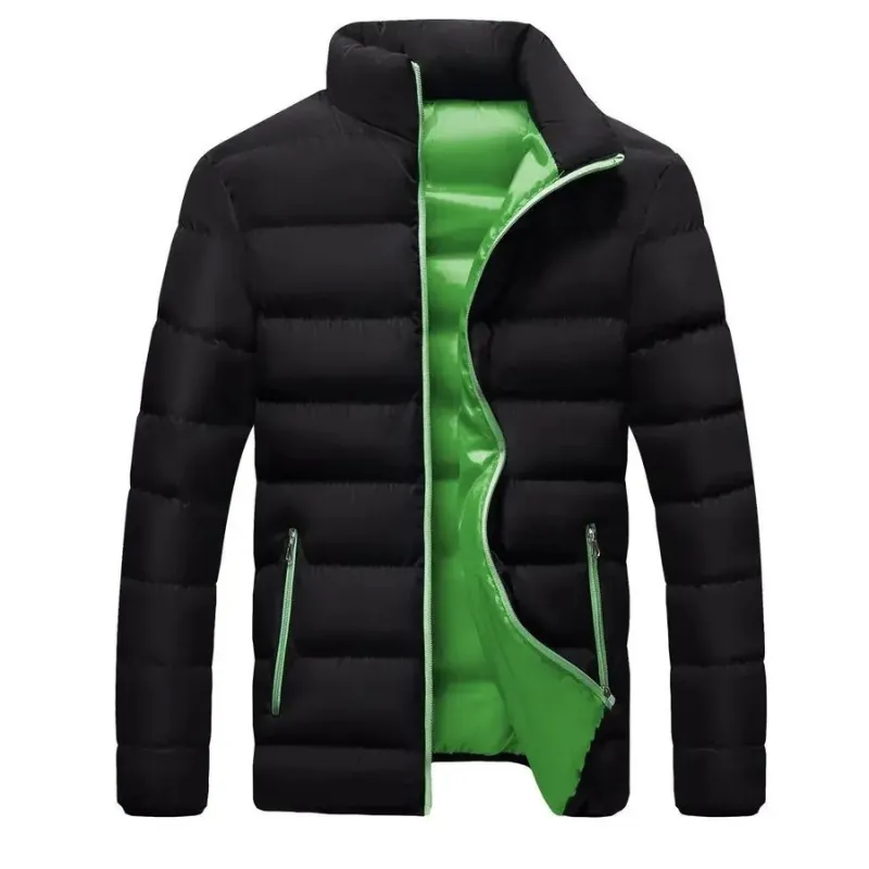 Veste bouffante pour hommes avec poches latérales et fermeture éclair 
