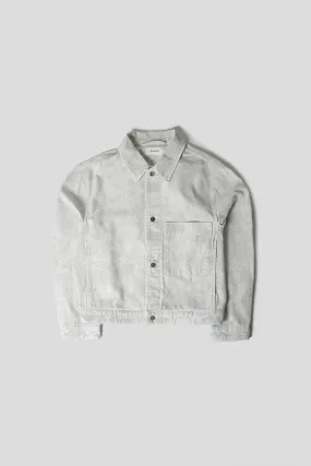 VESTE BOXY TRUCKER GRIS CLAIR