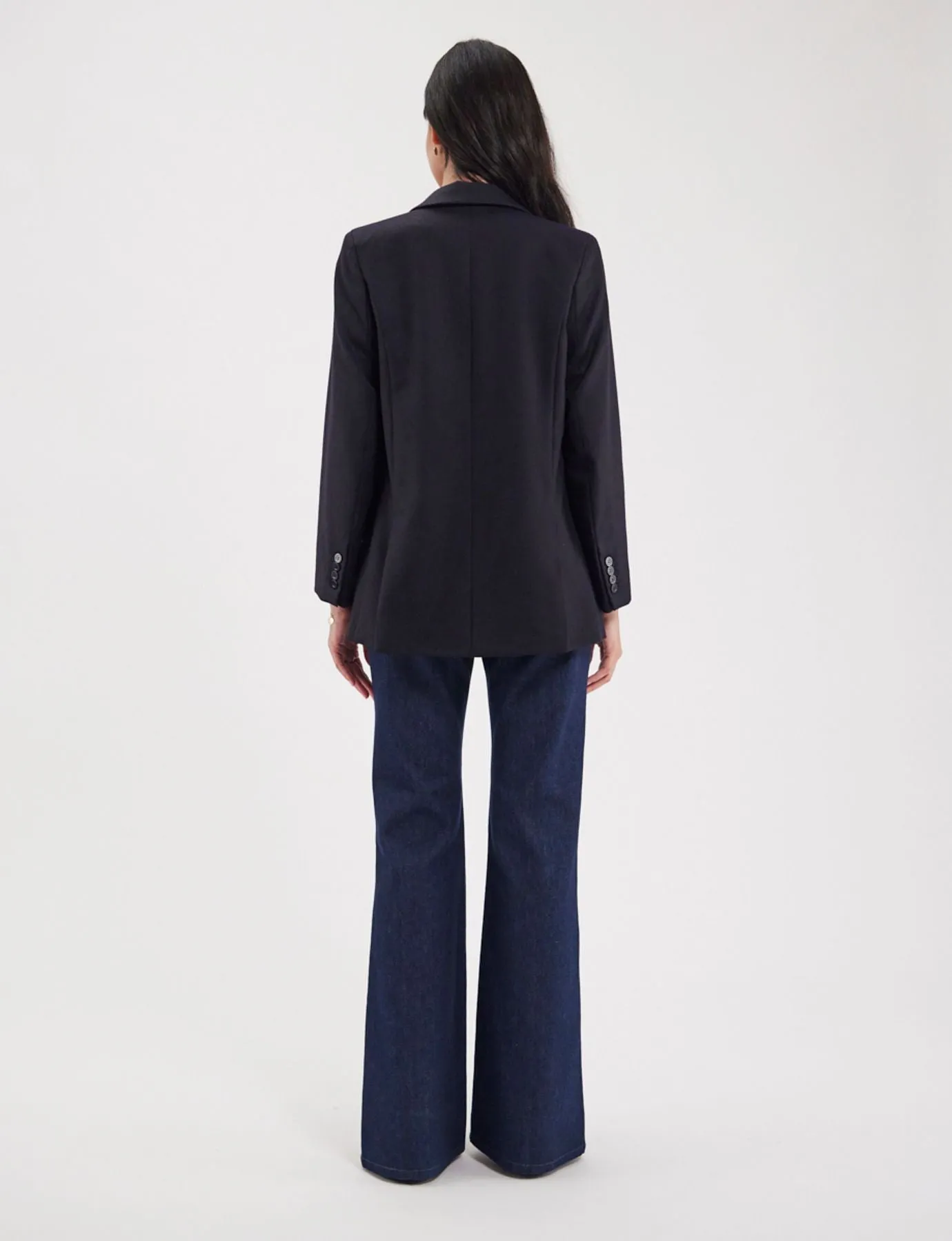 Veste Bruna bleue foncée en laine