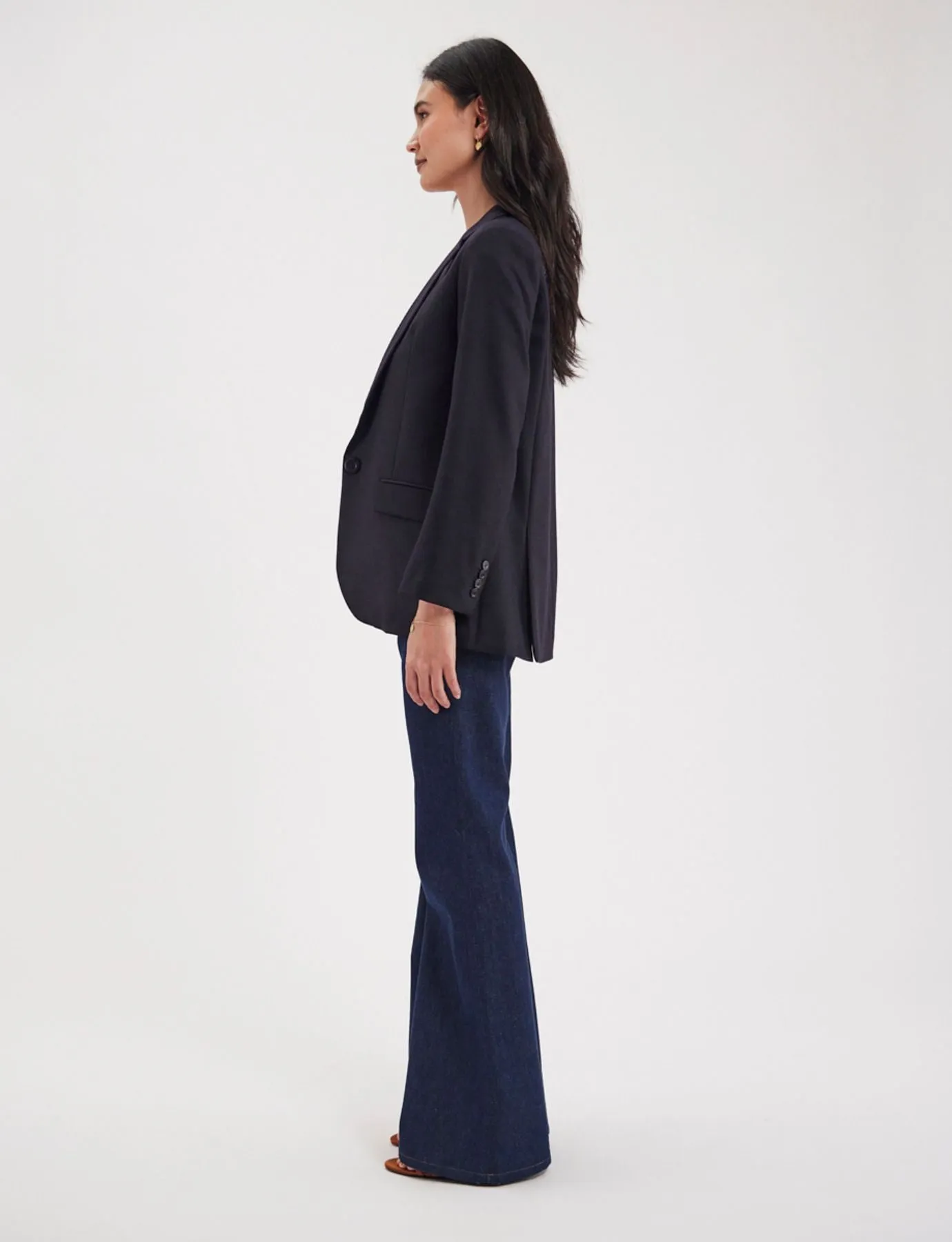 Veste Bruna bleue foncée en laine
