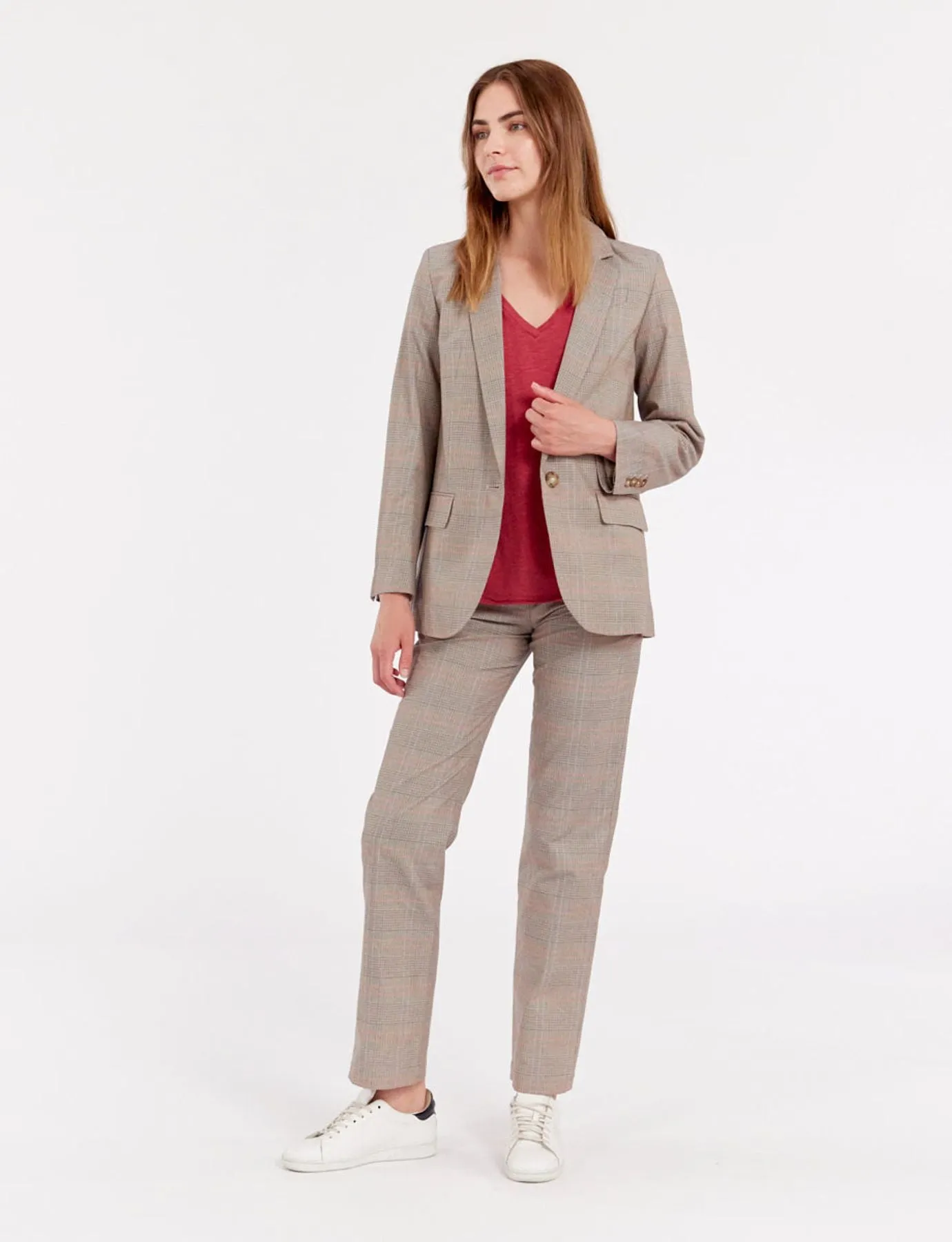 Veste Bruna  en coton à carreaux