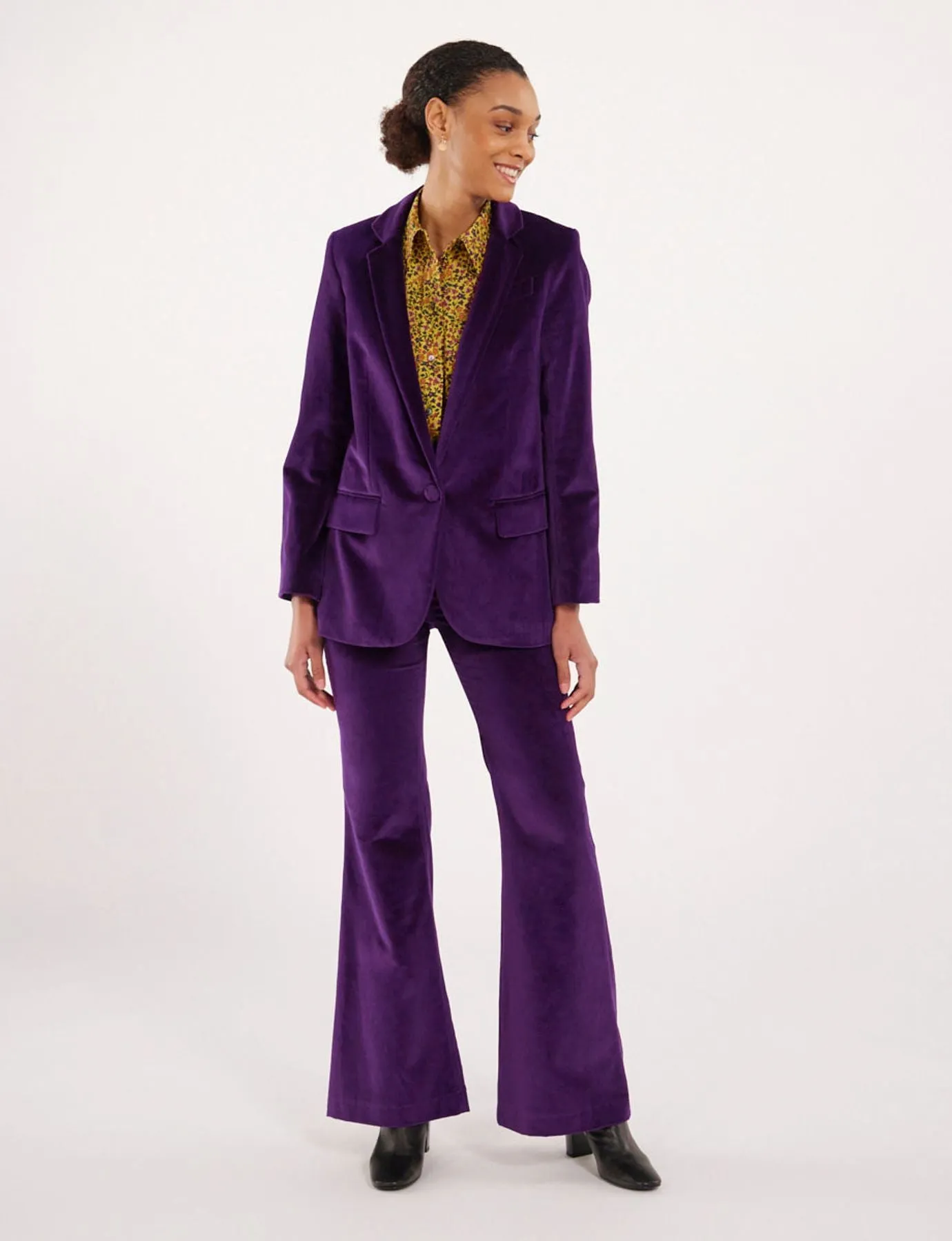 Veste Bruna violet en velours