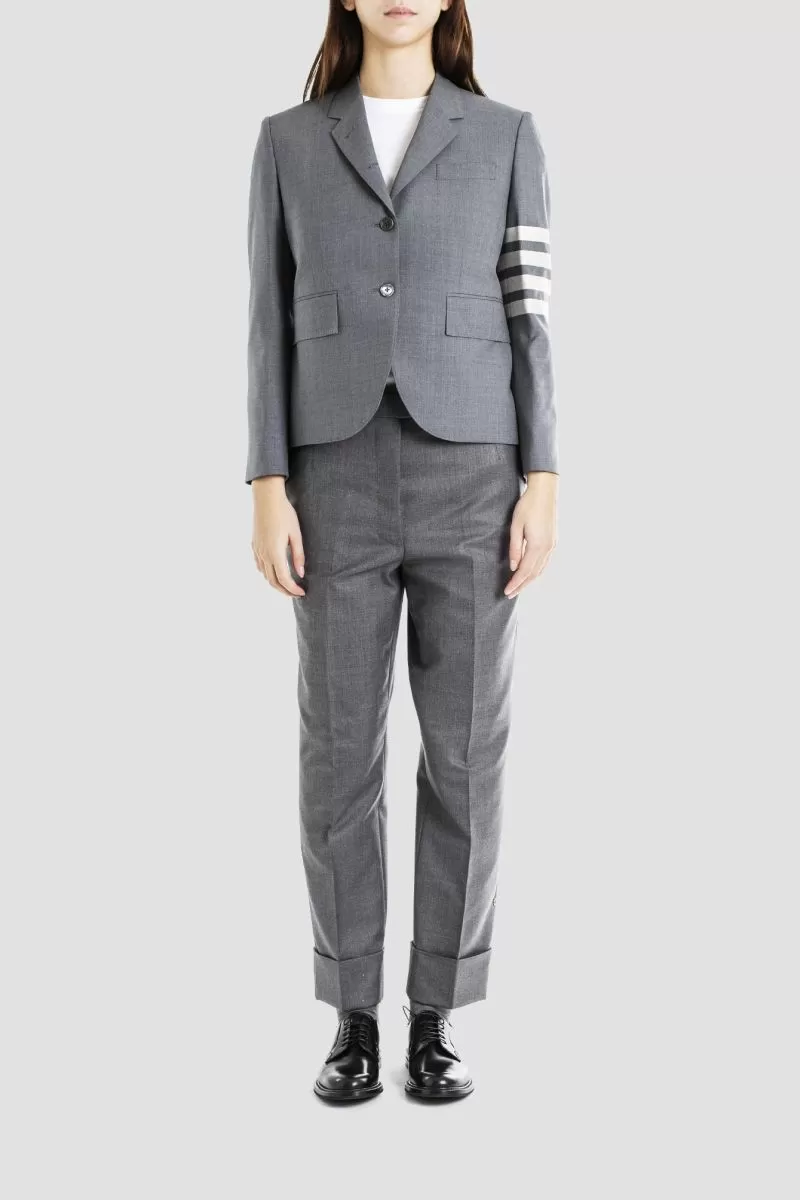 Veste courte grise en laine