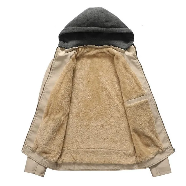 Veste cuir capuche homme - Look Homme
