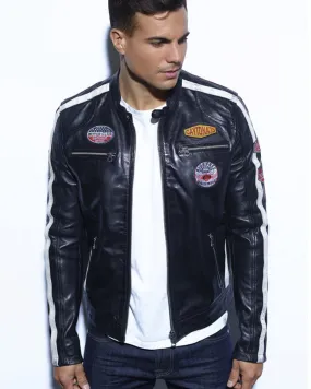 veste cuir homme