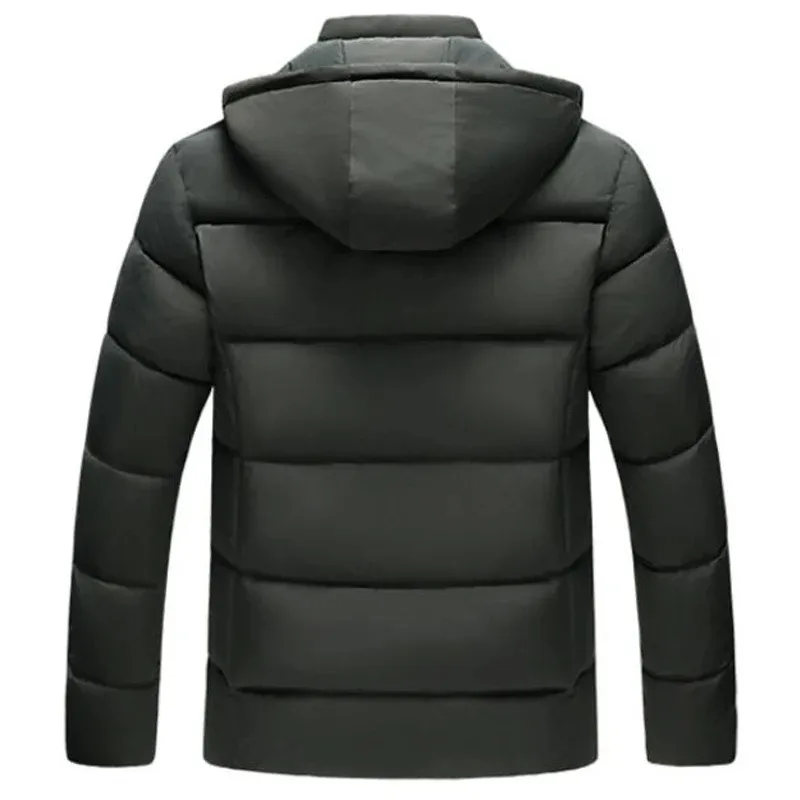 Veste d'hiver parka pour homme avec doublure polaire et capuche