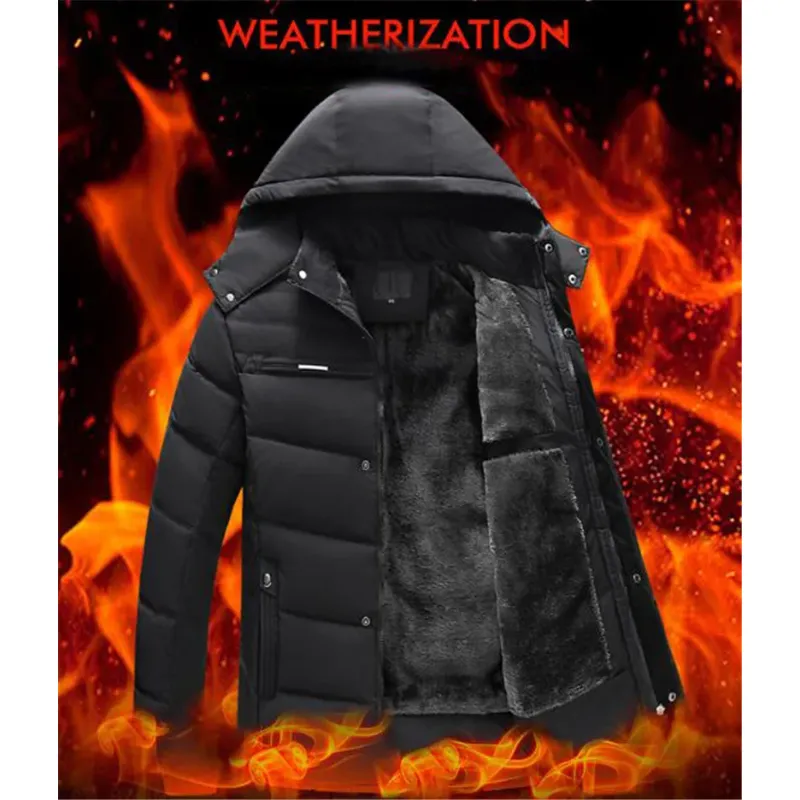 Veste d'hiver parka pour homme avec doublure polaire et capuche