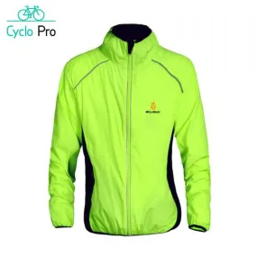 Veste de cyclisme coupe-vent et réfléchissant