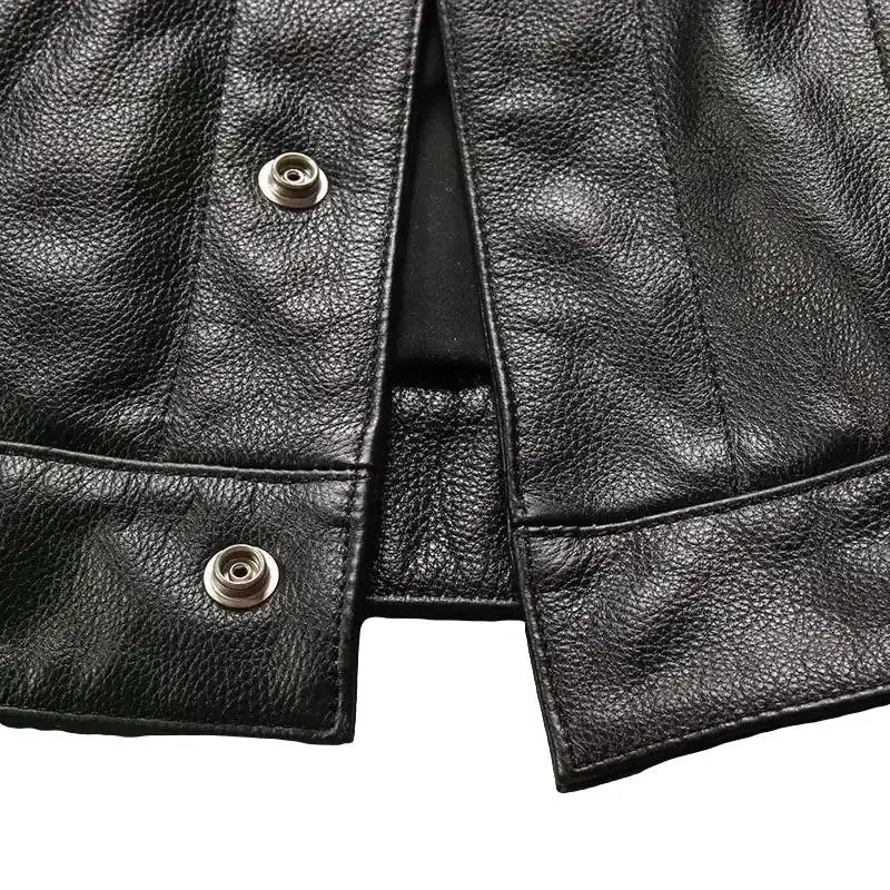 Veste en cuir sans manche -SOA