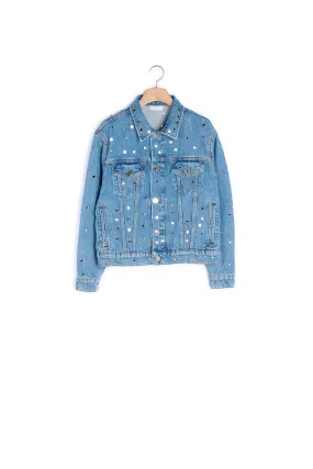 Veste en jean ornée de studs