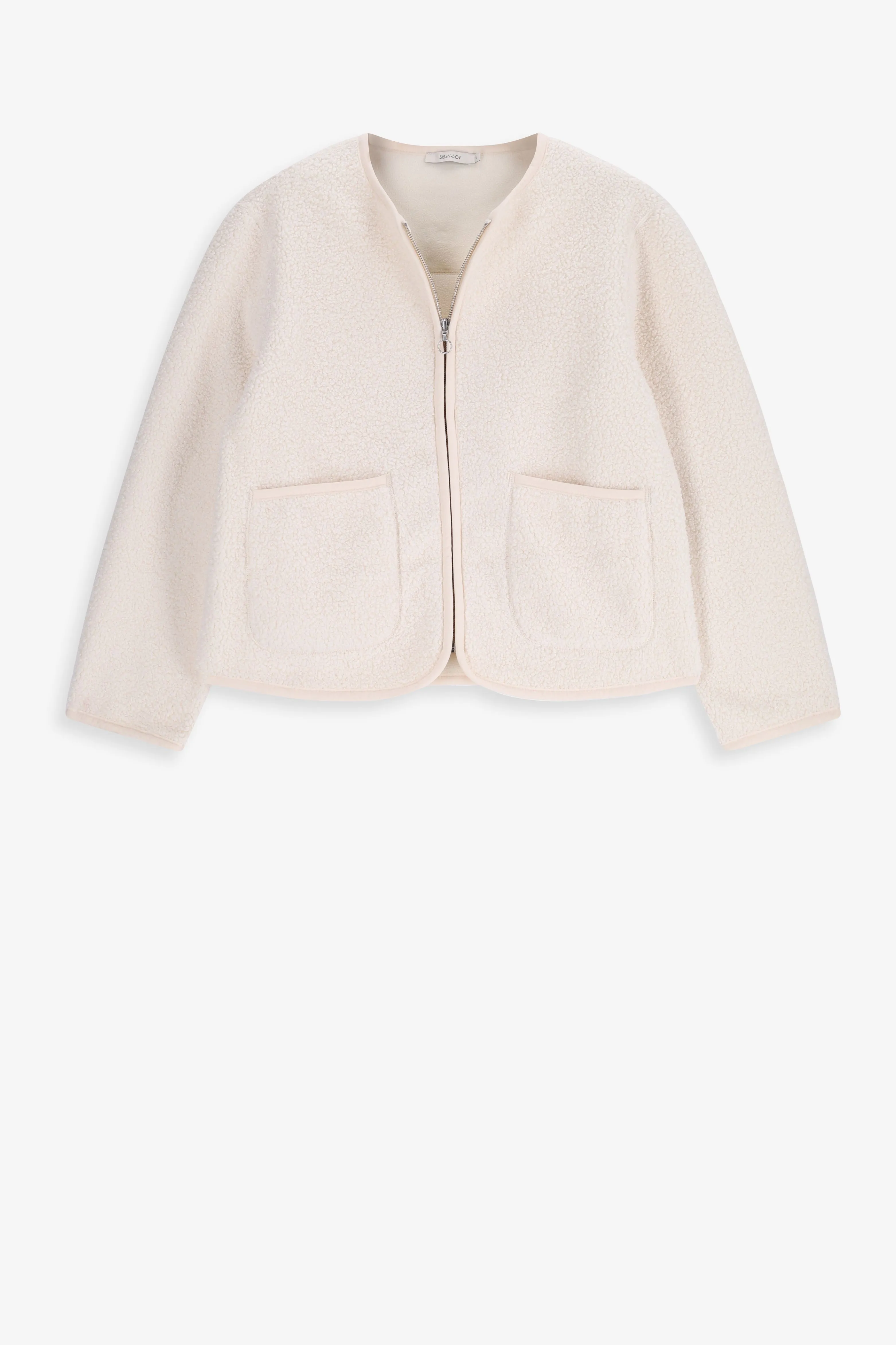 Veste en peluche - blanc cassé