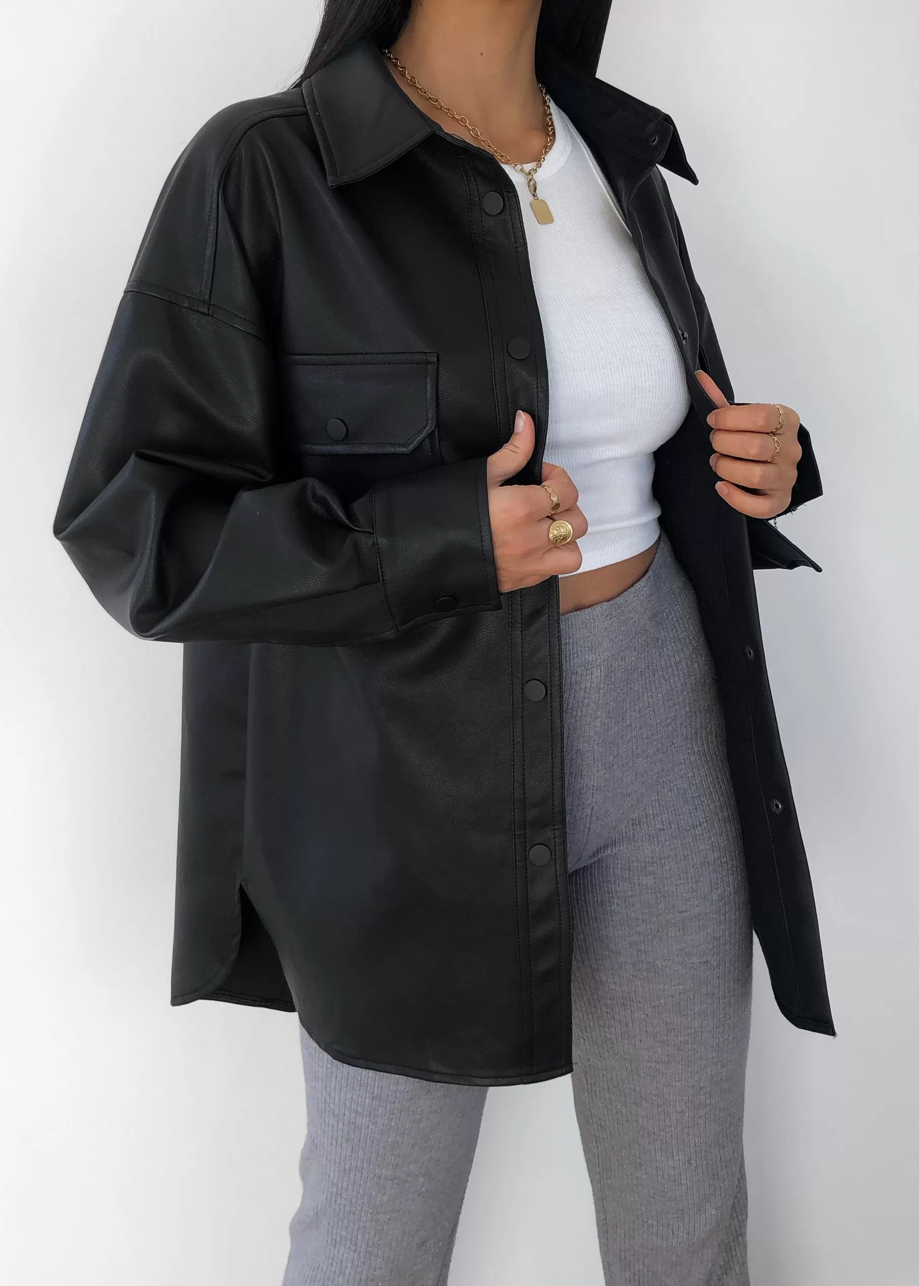 Veste en simili cuir