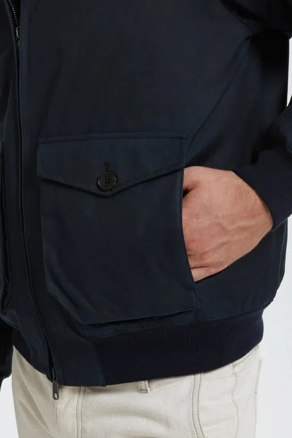 Veste G9 Pocket en coton ciré - Marine