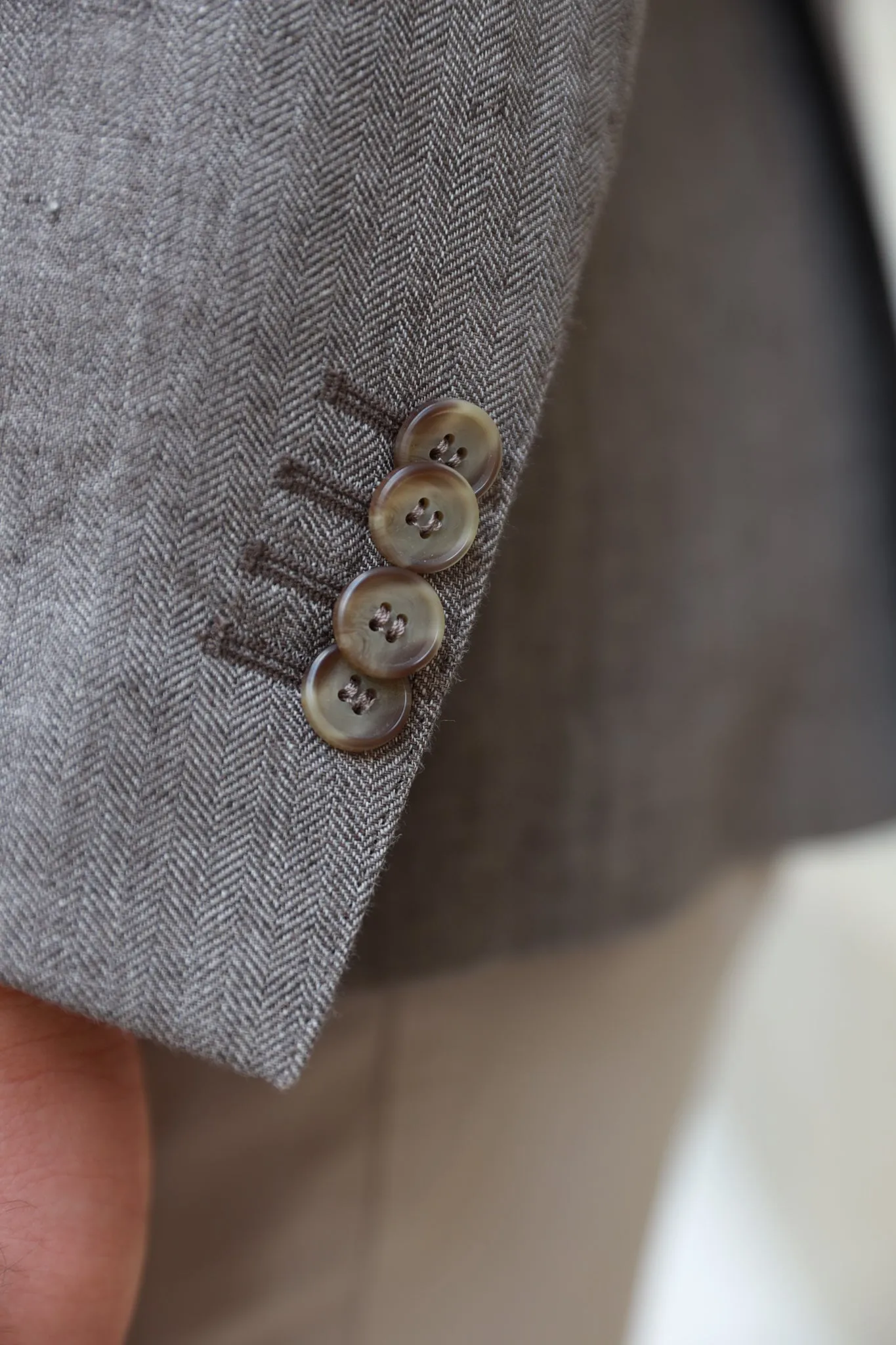 Veste Goal en lin Angelico - Chevron Taupe