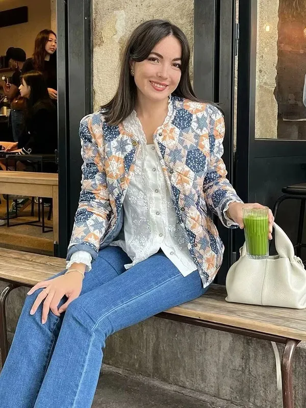 Veste matelassée Bleu réversible