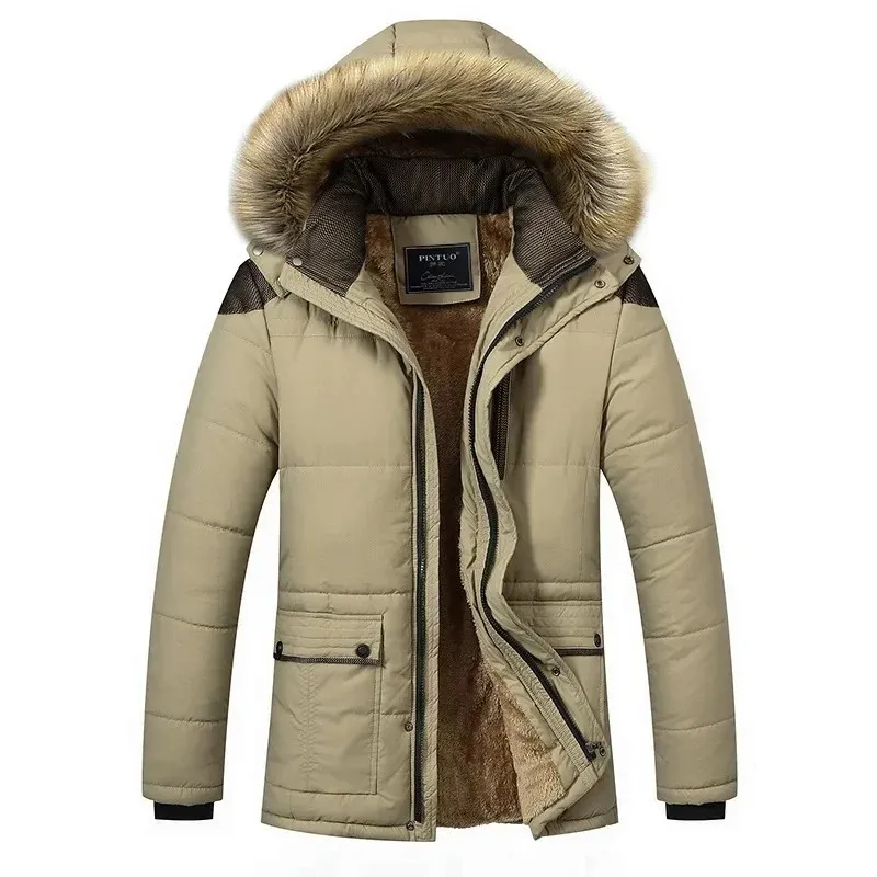 Veste parka imperméable pour hommes avec doublure en polaire