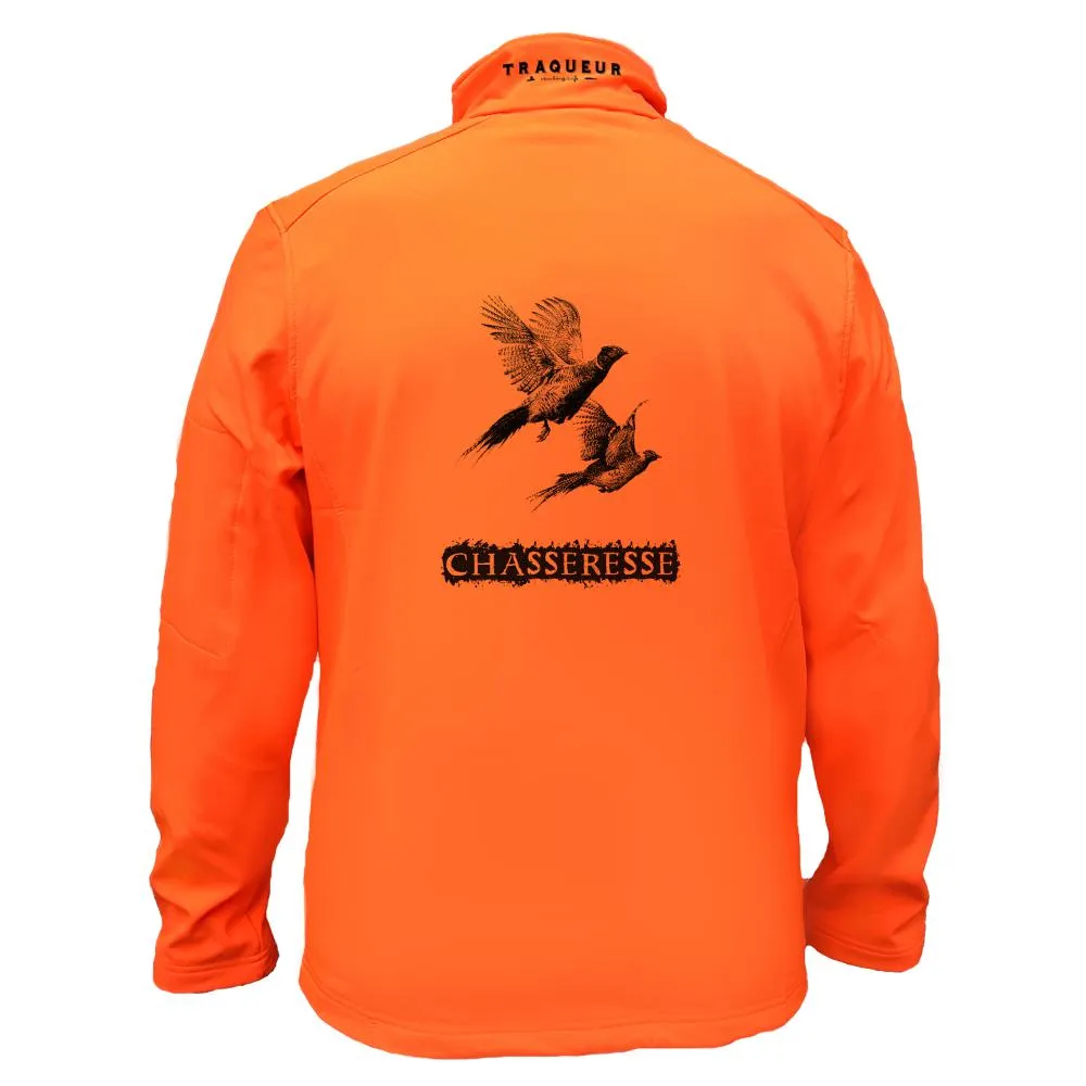 Veste softshell Homme ou Femme avec/sans capuche – Chasseresse faisan